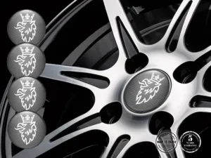 Saab Logo Autocollants Roues Édition Époxy de Qualité